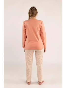 Pyjama haut rose et bas imprimée « Songe d’automne »