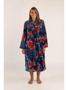 Robe de chambre imprimée « Pivoine »