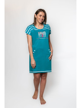 Chemise de Nuit Bleue - "Marin d'eau douce"