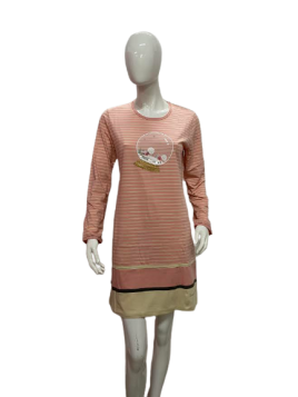 Liquette  bicolore manches longues  «Boule de Neige»