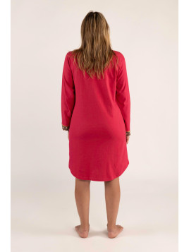 Liquette arrondi coloris framboise manches longues « Avoir la banane »