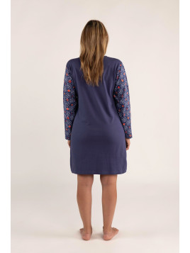 Liquette bleue manches longues imprimées « Tu es à croquer »