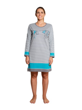 Liquette rayée manches longues avec empiècements  unis «Equipement d'hiver »