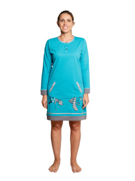 Liquette turquoise manches longues «Equipement d'hiver »