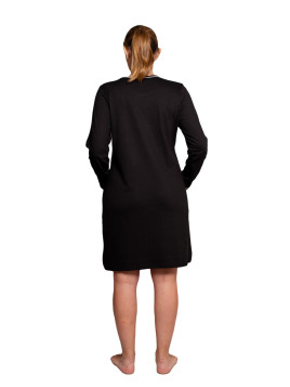 Liquette uni noir imprimé branches de cerisiers «Cerisiers»