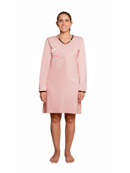 Liquette uni rose  imprimé branches de cerisiers «Cerisiers»