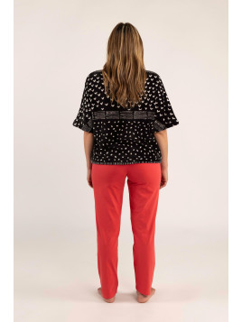 Paletot, col montant imprimé « Comme chien et chat »