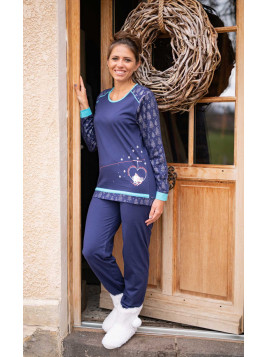 Pyjama bleu et imprimé sapin « Forêt enchantée »